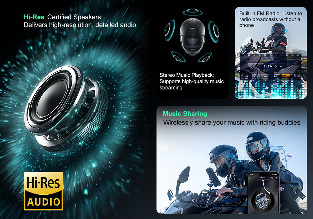 Kit bluetooth / intercom avec caméra intégrée pour casque 2 roues - FreedConn R3 Pro V2